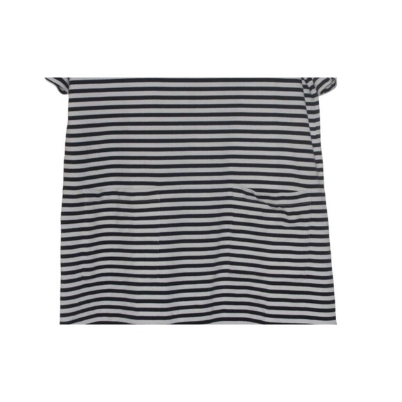 J Jill Shift Dress Navy & White Striped Pockets Knee Length Cotton Womens PM NWT - Picture 3 of 10